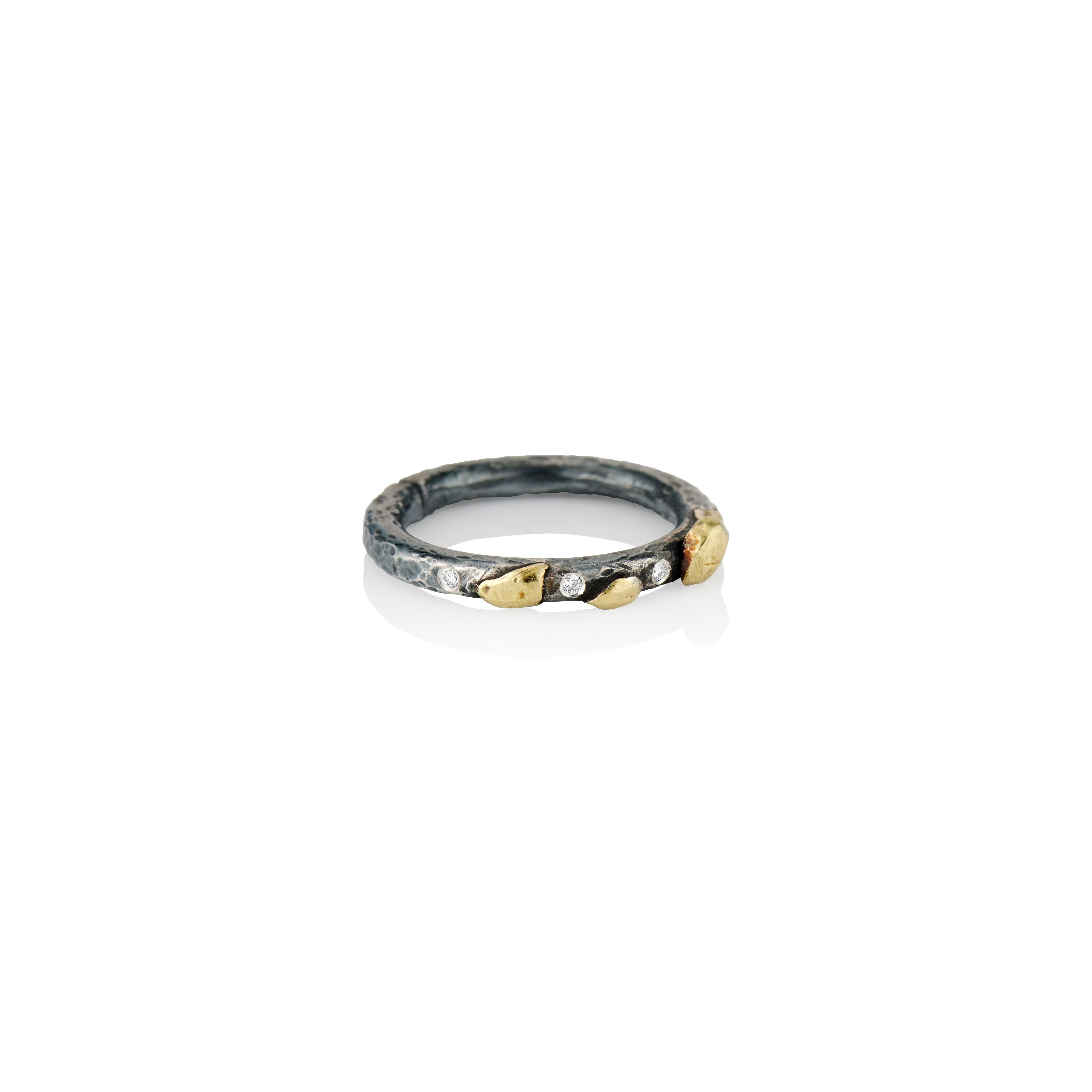 mixed metal stacked wedding rings