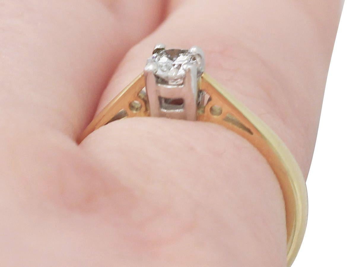1994 Diamond Yellow Gold Solitaire Engagement Ring 4