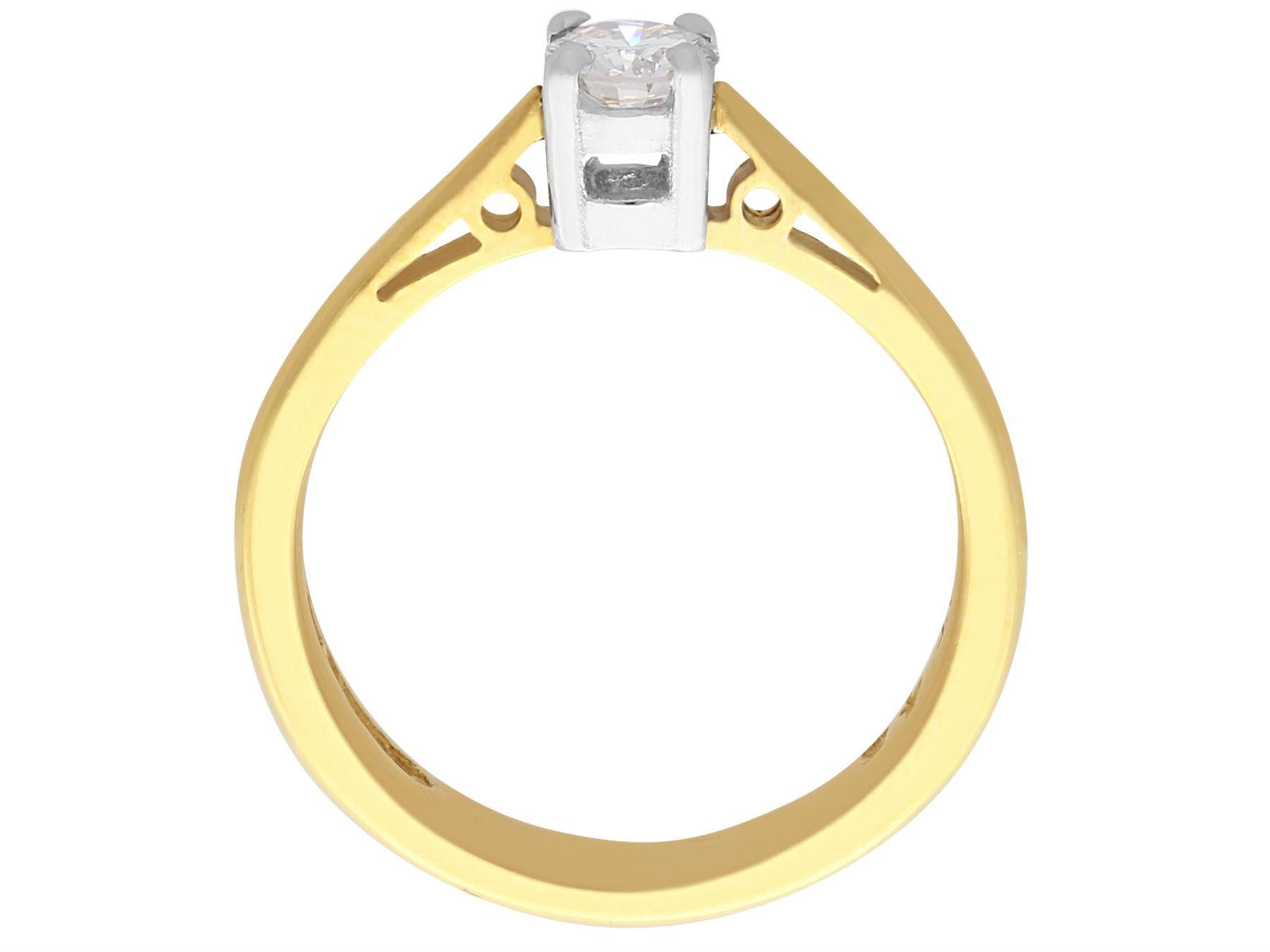 1994 Diamond Yellow Gold Solitaire Engagement Ring 1