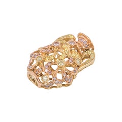 Diamond Yellow Gold Vase Pendant