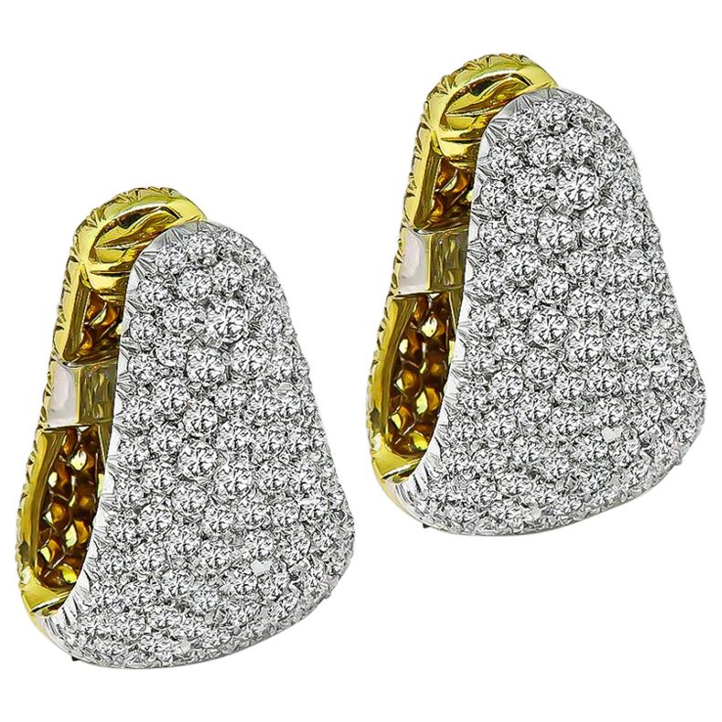 Diamond Yellow Sapphire Gold Earrings