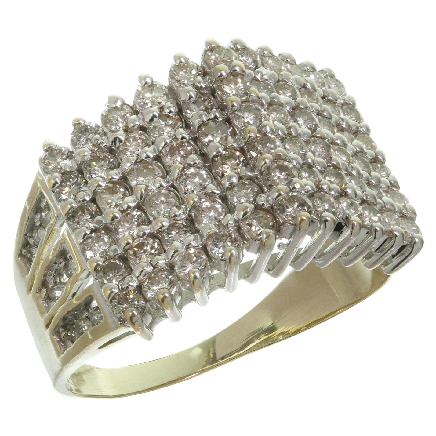 Gold and Diamond Pyramid Ring – Calista West