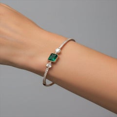 Diamond Zenith 14K (or 18k upon request) Yellow Gold Bangle Bracelet