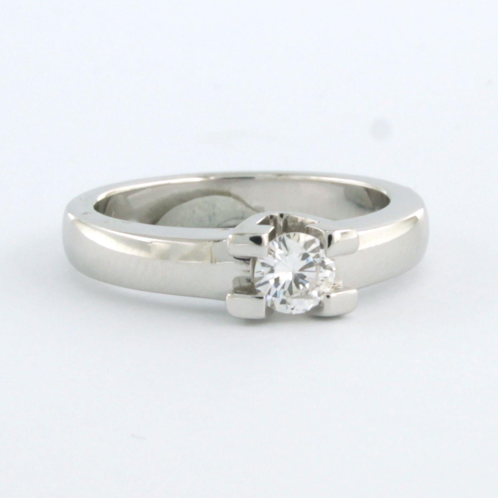 Brilliant Cut DIAMONDE Ring with brilliant cut diamonds up to 0.28ct 14k white gold 4.7 grams For Sale