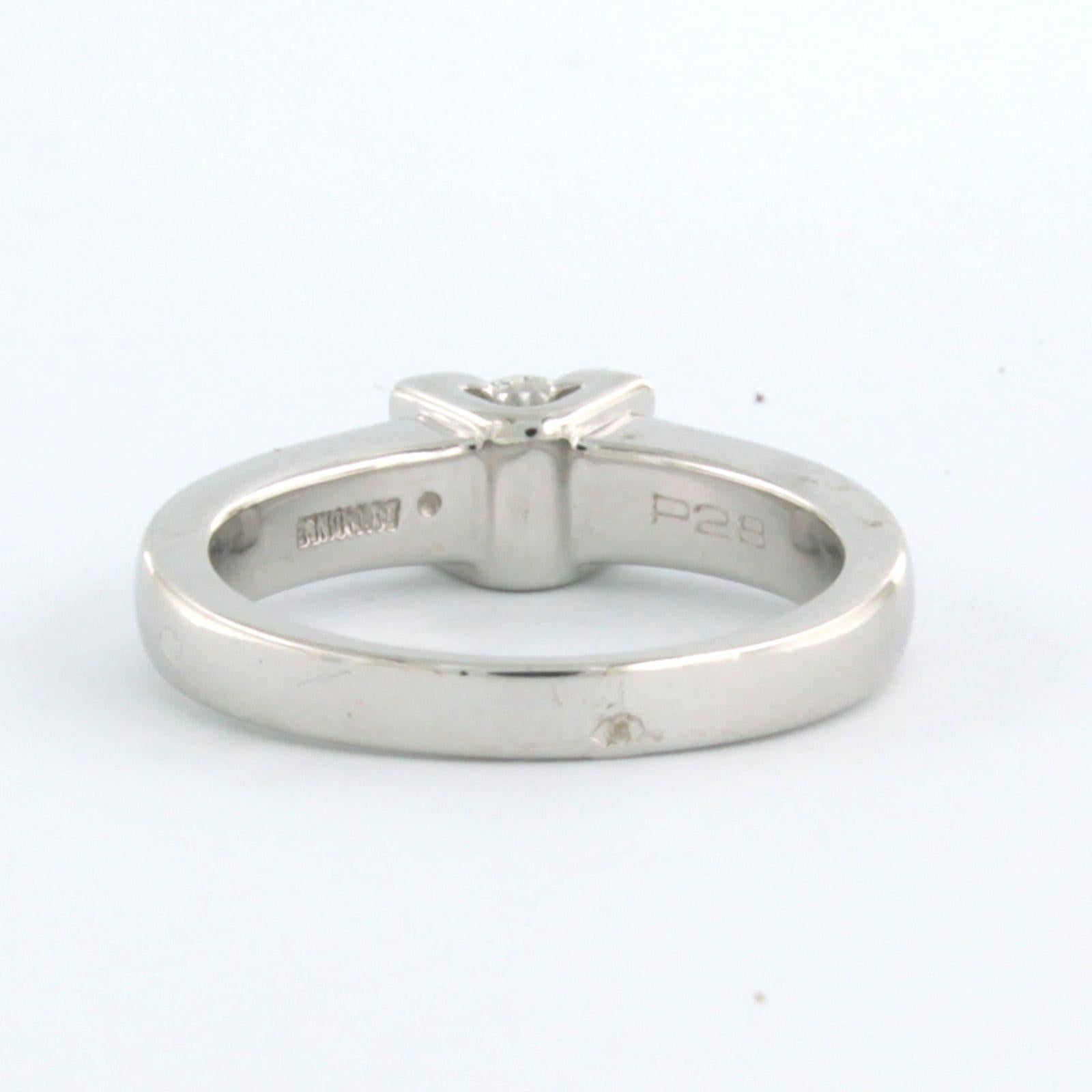 DIAMONDE Ring with brilliant cut diamonds up to 0.28ct 14k white gold 4.7 grams For Sale 2