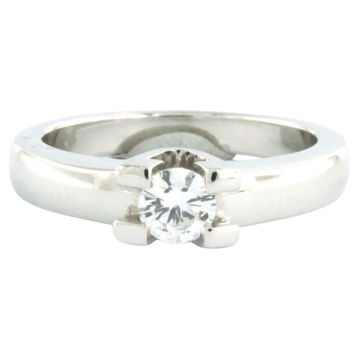 DIAMONDE Ring with brilliant cut diamonds up to 0.28ct 14k white gold 4.7 grams For Sale