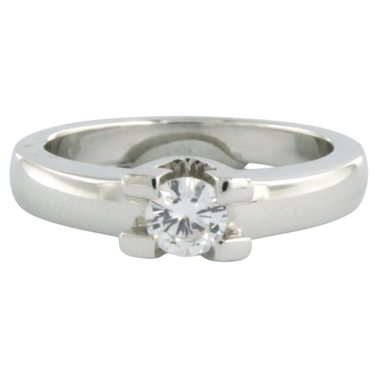 DIAMONDE Ring with brilliant cut diamonds up to 0.28ct 14k white gold 4.7 grams For Sale