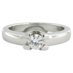 DIAMONDE Ring with brilliant cut diamonds up to 0.28ct 14k white gold 4.7 grams
