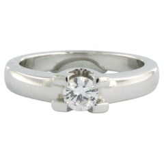 DIAMONDE Ring with brilliant cut diamonds up to 0.28ct 14k white gold 4.7 grams
