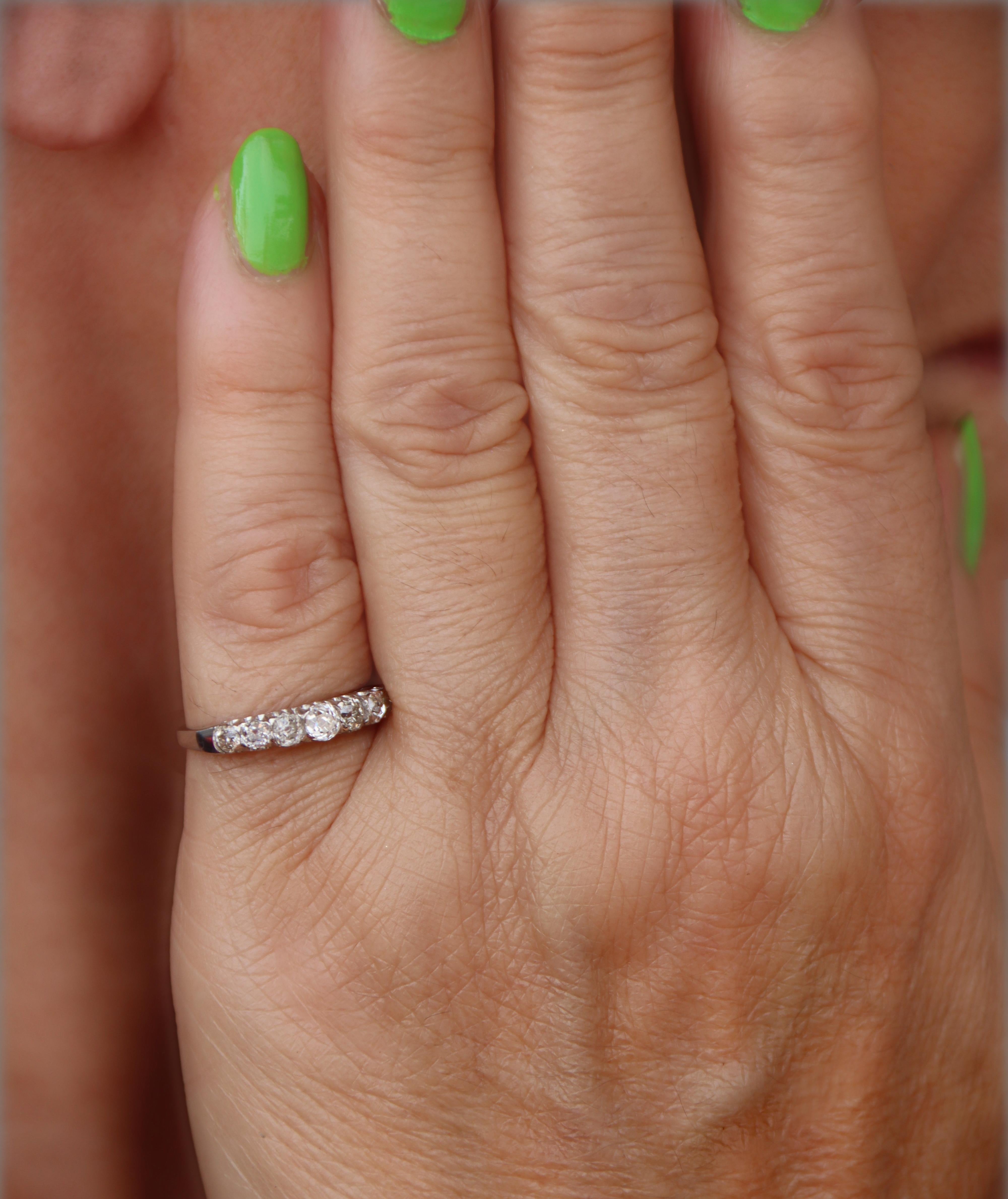 Diamonds 14 Karat White Gold Engagement Ring For Sale 2