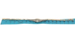 Brazalete de oro amarillo de 14 quilates con diamantes