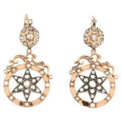 Diamonds 14 Karat Yellow Gold Drop Earrings