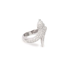 Diamonds 18 Carat White Gold Snake Ring