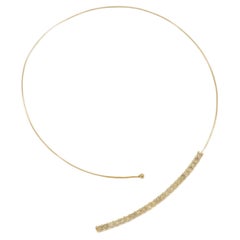 Choker-Halskette mit Diamanten aus 18 Karat Gold, handgefertigt in Italien von Botta Gioielli