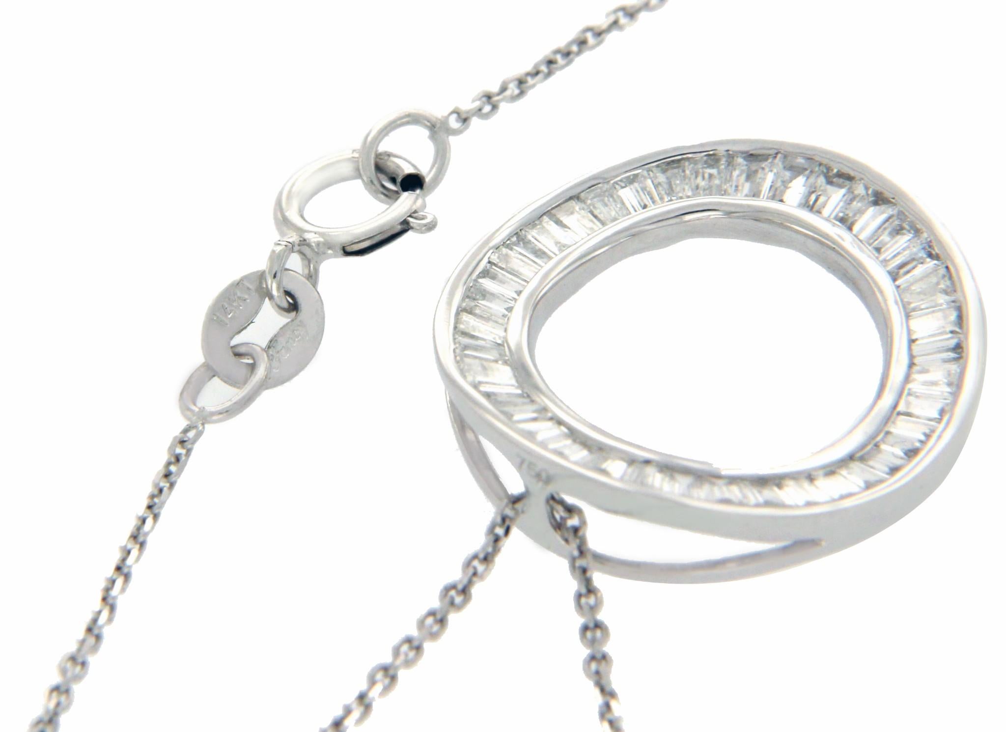 Women's Diamonds 18 Karat Gold Circle of Life Pendant 14 Karat Gold Chain Necklace For Sale