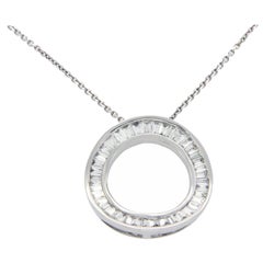 Diamonds 18 Karat Gold Circle of Life Pendant 14 Karat Gold Chain Necklace