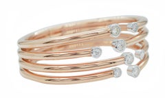 Diamonds, 18 Karat Rose and White Gold Modern Bracelet