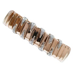 Tubogas-Armband aus Diamanten, 18 Karat Roségold und Weißgold.