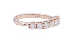 Diamonds, 18 Karat Rose Gold Engagement Ring