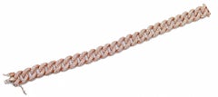 Diamonds, 18 Karat Rose Gold Groumette Bracelet.