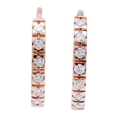 Diamanten, Creolen aus 18 Karat Roségold
