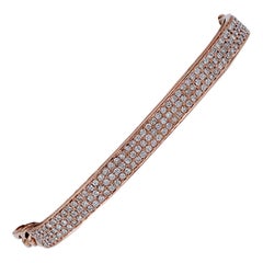 Diamonds, 18 Karat Rose Gold Modern Bracelet