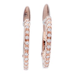 Diamonds, 18 Karat Rose Gold Modern Earrings Diamonds, 18 Karat Rose Gold Modern Earrings