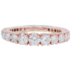 Diamonds, 18 Karat Rose Gold Modern Ring