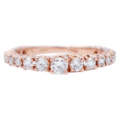 Diamonds, 18 Karat Rose Gold Modern Ring