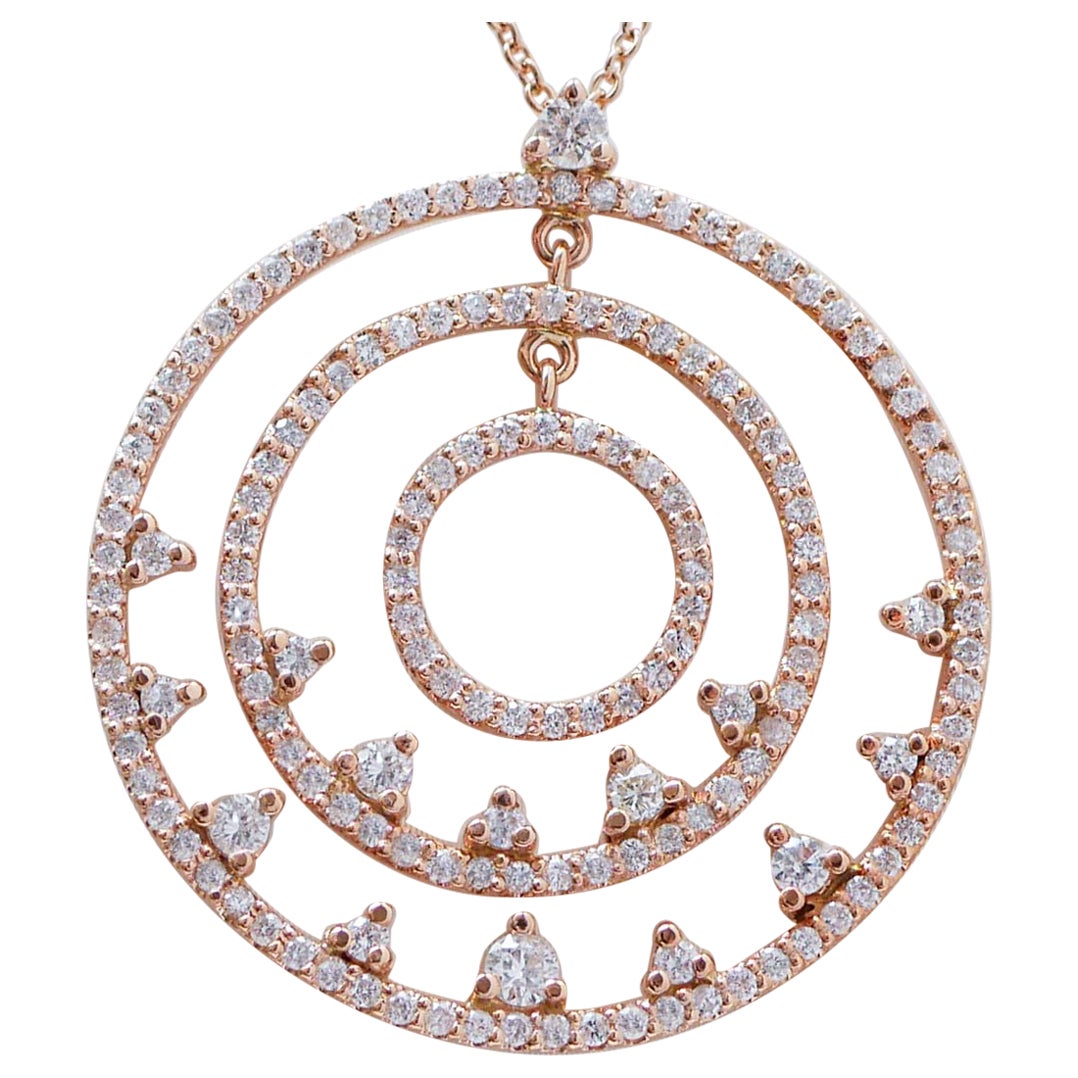 Diamanti, Collana in oro rosa 18 carati.