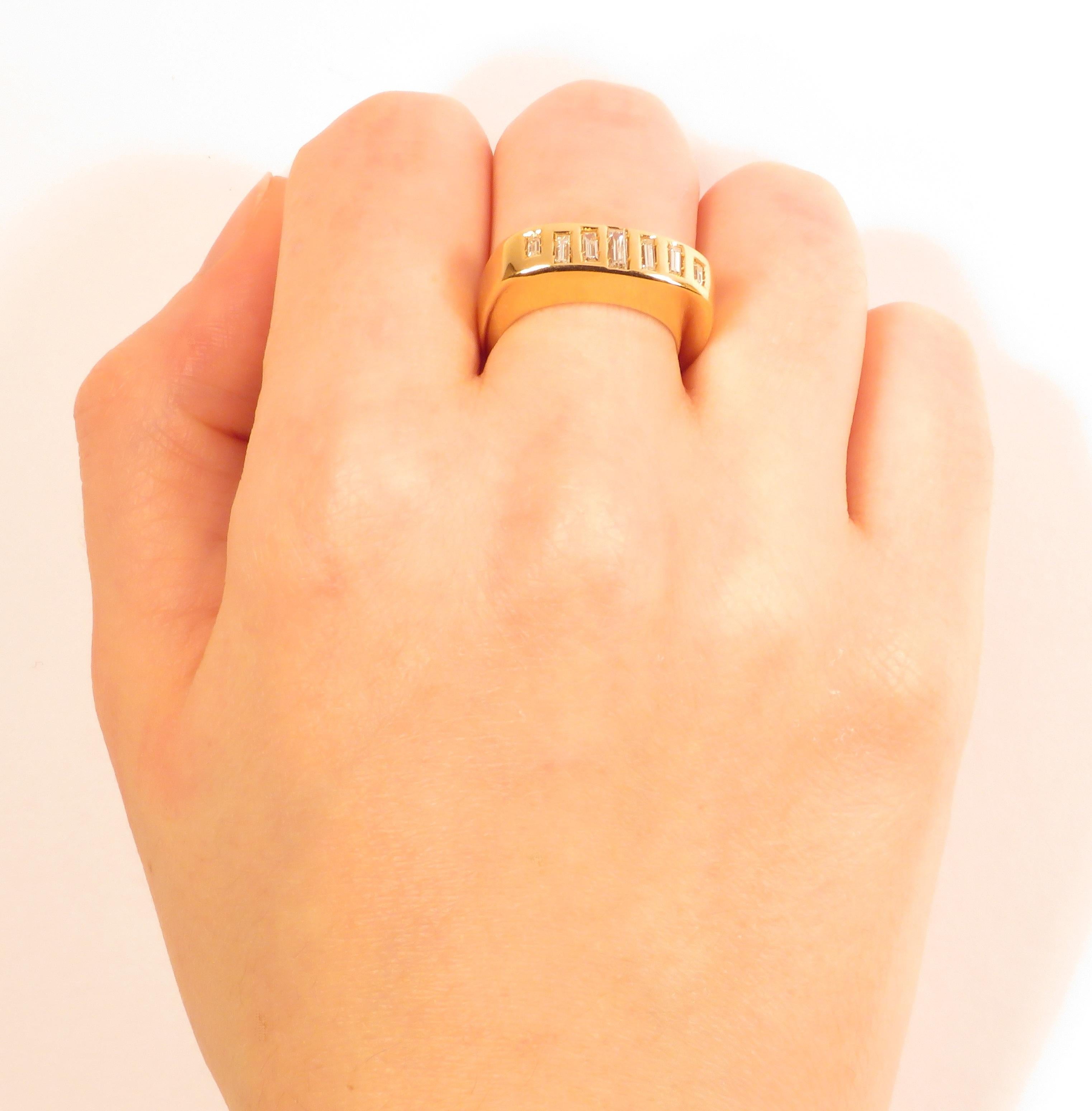 Diamanten  Ring aus Roségold, handgefertigt in Italien von Botta Gioielli im Angebot 3