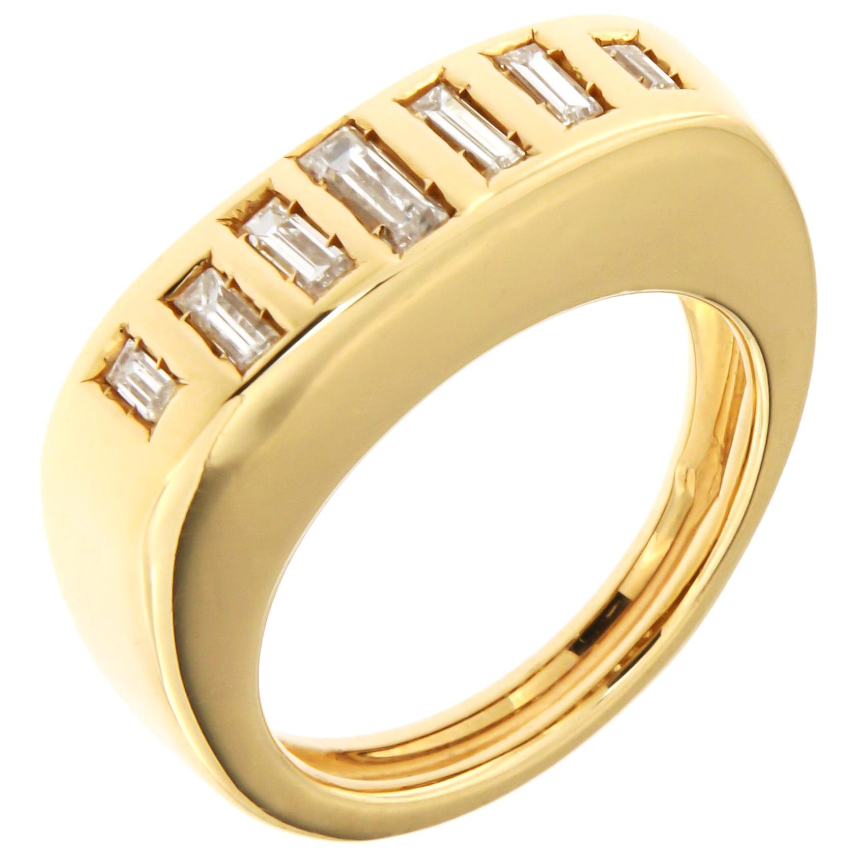 Diamanten  Ring aus Roségold, handgefertigt in Italien von Botta Gioielli im Angebot