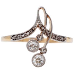 Diamonds, 18 Karat White and Yellow Gold Ring