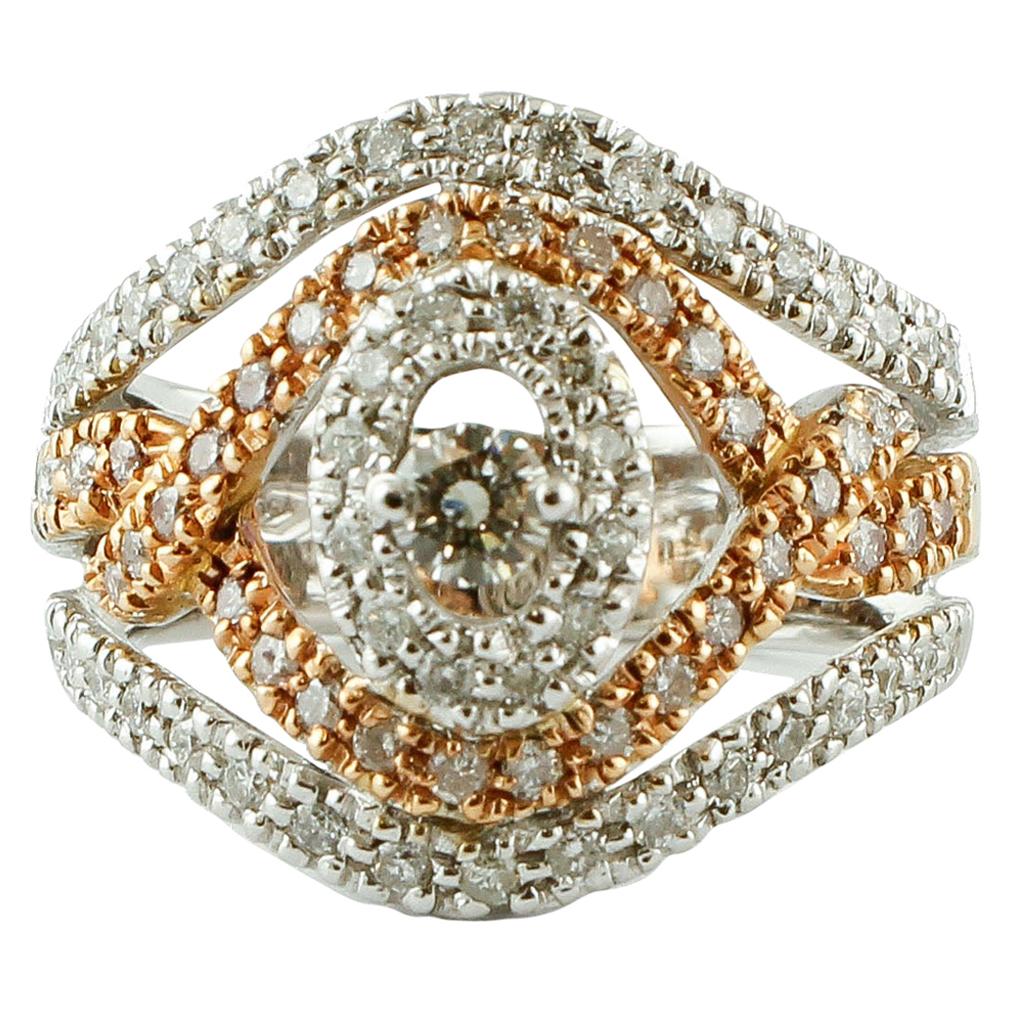 Diamonds, 18 Karat White and Yellow Gold, Vintage Ring