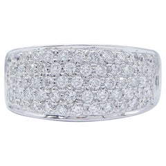 Diamants, bague en or blanc 18 carats