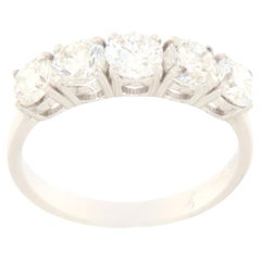 Diamonds 18 Karat White Gold Band Ring