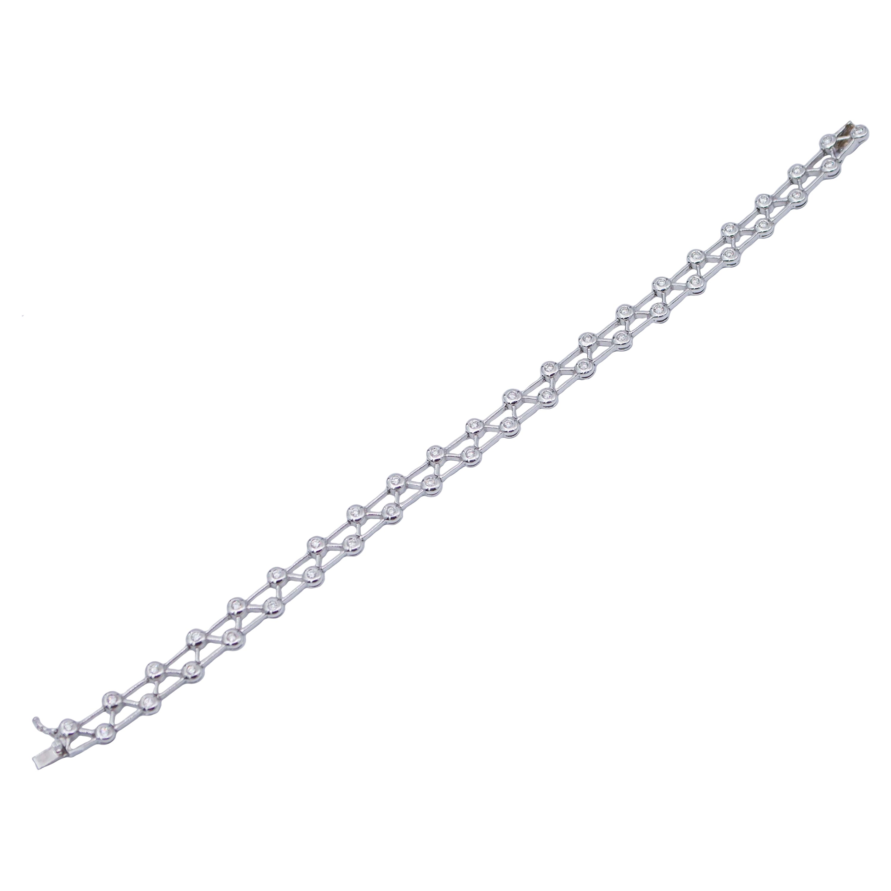 Diamanti, Bracciale in oro bianco 18 carati