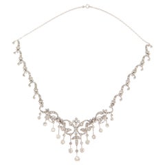 Diamonds 18 Karat White Gold Choker Necklace