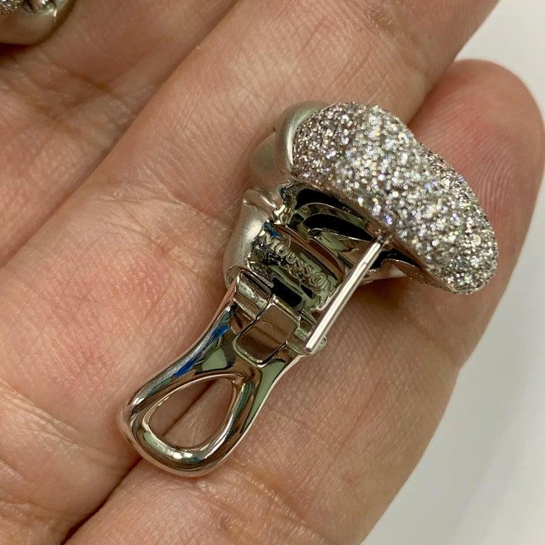 Diamanten-Ohrringe aus 18 Karat Weißgold im Angebot 3