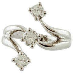 Diamonds, 18 Karat White Gold Engagement Ring