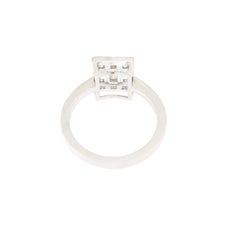 Contemporary 18K White Gold Engagement Ring with 0.78ct Natural Diamond