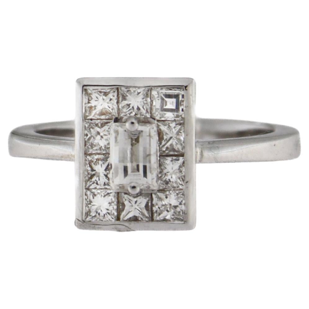 Diamants Bagues de fiançailles en or blanc 18 carats