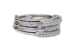 Diamonds, 18 Karat White Gold Fashion Ring.