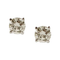 0,26 ct Diamonds, 18 Karat White Gold Light-Point Earrings