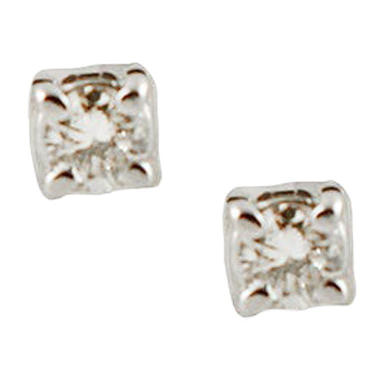 Diamonds, 18 Karat White Gold Light-Point Earrings