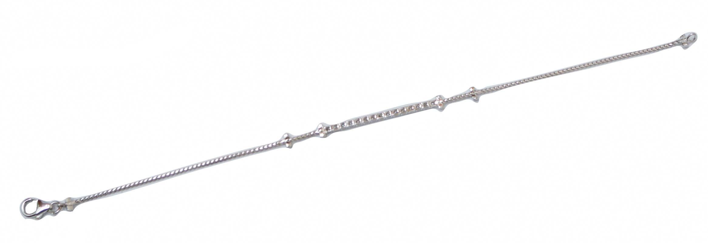 Brilliant Cut Diamonds, 18 Karat White Gold Modern Bracelet.