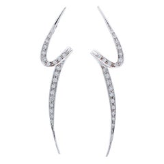 Moderne Diamanten, Ohrringe aus 18 Karat Weißgold