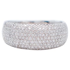 Bague moderne en or blanc 18 carats et diamants