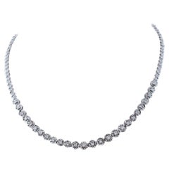 Diamonds, 18 Karat White Gold Necklace