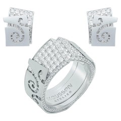 Diamonds 18 Karat White Gold Pret-a-Porter Studs Suite